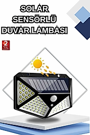 Bahçe Lambası Bahçe Aydınlatma Sensörlü Suya Dayanıklı 100 Led