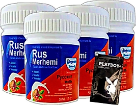 SÜPER PLAYBOY BLUE RUS MERHEMİ 4 ADET X 50 ML TÜY DÖKÜCÜ KREM + 1 ARMAĞAN JEL