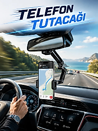 Dikiz Aynasına Monte Telefon Tutucu Katlanabilir Ayarlanabilir Araç İçi Telefon Standı
