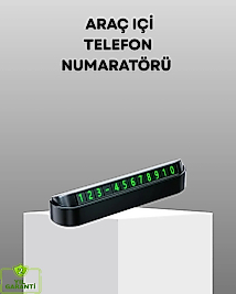 Gri Alüminyum Araç İçi Telefon Numaratörü – Dayanıklı, Modern ve Net Görünürlük Sağlayan Tasarım