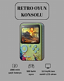 Retro Mini Oyun Konsolu 500 Dahili Oyun UUCZZZG5ATERİ