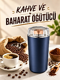 Otomatik Kahve ve Baharat Öğütücü Kolay Ve Taşınabilir Paslanmaz Çelik
