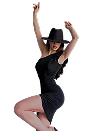 Volanlı Gece Elbisesi - SİYAH