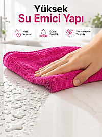 Mikrofiber Temizlik Bezi Cam, Ayna, Mobilya ve Tezgah İçin