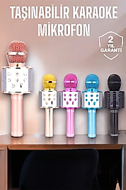 Taşınabilir Bluetooth Karaoke Mikrofon: Hafıza Kart Girişli, Etkileyici Performans