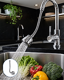 Ayarlanabilir Lavabo Uzatma Başlığı Spiral Hortumlu UCZZMUSLUKUZATMA-4