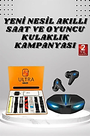 7 Kordonlu Akıllı Saat Ve Oyuncu Kulaklığı ANC Özelliği Kulak İçi Mikrofonlu Sesli Görüşme