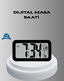 Dijital Masa Saati Sensörlü Aydınlatmalı Alarm ve Sıcaklık Ölçerli