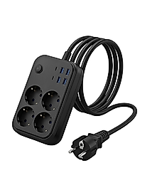 Çoklu Priz 4 USB 2 Type-C 4 Priz Akım Korumalı UCZZZCOKLUAKIMKORUMAPRİZ3441-1