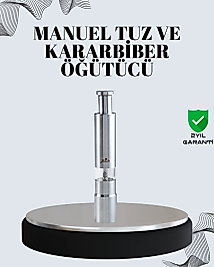 Tuz ve Kararbiber Öğütücü - Şeffaf Akrilik Hazne