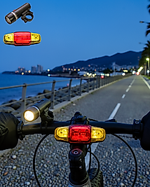 Bisiklet Far Seti Gece Kullanımı İçin LED Ön Arka Işık