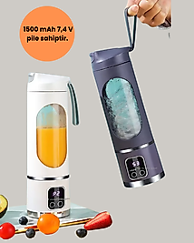 Şarjlı Taşınabilir Meyve Sıkacağı – 12 Bıçaklı Güçlü Blender