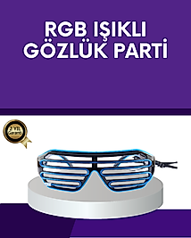 LED Işıklı Parti Gözlüğü Renkli Eğlence Aksesuarı