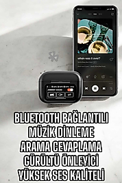 Kablosuz Bluetooth Kulaklık Ekranlı ANC Destekli UCZL58SİYAHEKRANLI2