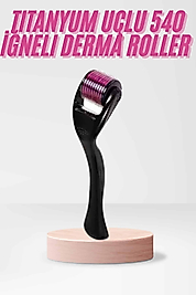 540 Iğneli Derma Roller 1Mm Titanyum Uçlu Saç Kaş Serum Kullanımına Uygun