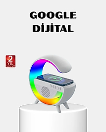 RGB Işıklı Kablosuz Şarjlı Hoparlör – FM Radyolu Akıllı Gece Lambası