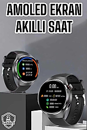 Akıllı Saat Bluetooth Bağlantılı Amoled Ekran Uyku ve Sağlık Takibi Yeni Nesil