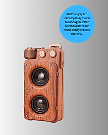 Retro Tasarım Bluetooth Hoparlör 1800mAh UCZZZA8SPEAKER-3
