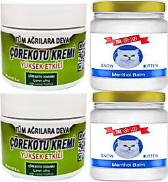 ÇÖREK OTU KREMİ 2 ADET 100 ML + 2 ADET SNOW KİTTEN MENTHOL BALM 50 ML / TESKİN SETİ