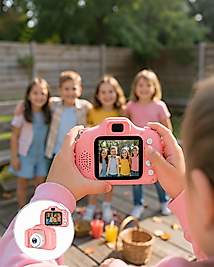 Şarjlı Mini Video Kamera HD Fotoğraf Çekimli UCZZZÇOCUKKAMERASIPEMBE-19