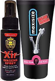 XİR DELAYSPRAY 60 ML + MAXİ SİZE CREAM 50 ML KREM: ERKEĞE ZAMAN GECİ.KTİRİCİ SET
