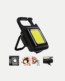 Şarjlı COB LED Anahtarlık Fener 4 Modlu Manyetik Katlanabilir Standlı