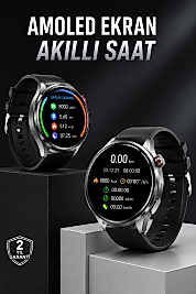 Akıllı Saat Bluetooth Bağlantılı Amoled Ekran Uyku ve Sağlık Takibi