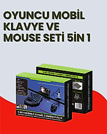 Mobil Uyumlu Klavye Mouse Seti – PUBG ve FPS Oyunları İçin 5'i 1 Arada Oyun Kiti