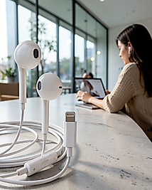 Kulak içi müzik ve çağrı kulaklığı ergonomik kare uçlu UCZZZKABLOLUKULAKLIK-10