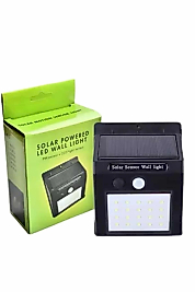 Bahçe Aydınlatma Sensörlü Güneş Enerjili Duvar Lambası 40 Led Işık