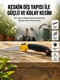 Ergonomik Saplı Katlanabilir Budama Testeresi
