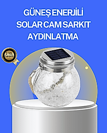 Bahçe ve Teras İçin Solar Cam Sarkıt LED Aydınlatma