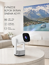 720p HD Projeksiyon Cihazı – Uzun Ömürlü Ampul, Canlı Renkler ve Evde Sinema Keyfi