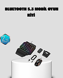 Bluetooth 5.3 Mobil Oyun Konsolu Dönüştürücü Seti 5 Parça Klavye Mouse Kit