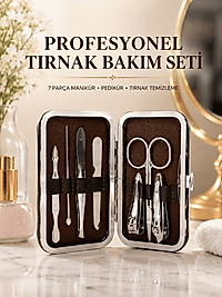 Manikür Pedikür Seti 7 Parça Tırnak Mantarı Tırnak Batığı Temizleme Taşınabilir Çanta