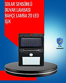 Solar Enerjiyle Çalışan IP65 Su Geçirmez 20 LED Duvar Lambası