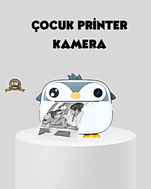 Termal Baskı Çocuk Kamerası HD Çekim USB Şarjlı Eğitici Oyuncak
