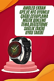 Yuvarlak Kasa 46mm Akıllı Saat Android Ve IOS Uyumlu Uyku ve Sağlık Takibi