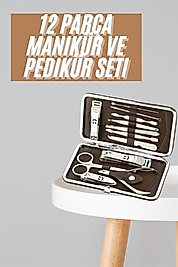Tırnak Bakım Seti 12 Parça Çanta Tipi UUCZZZ12PARÇAMANİKÜRSETİİİİİİİ2