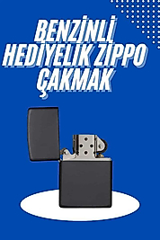 Doldurulabilir Siyah Benzinli Çakmak UUCZZZBENZİNLİZİPPOOOOO3