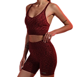 Tayt Crop Takım-Kırmızı