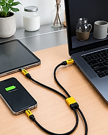Çoklu Şarj Kablosu Type-C Lightning Micro USB 240W UCZZPL8917-3