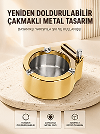 Duman ve Koku Giderici Hava Temizleyici Küllük  2 Katmanlı Filtreli
