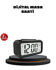 Sensörlü Dijital Masa Saati Alarm ve Sıcaklık Göstergeli