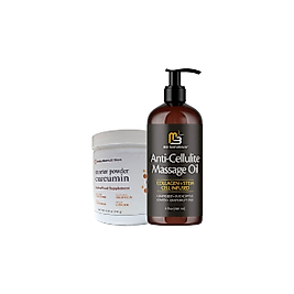 ANTİ-CELLULİTE MASSAGE OİL  240 ML MASAJ YAĞI  + SMARTER CURCUMİN FATBURNER MASAJ KREMİ 130 GR