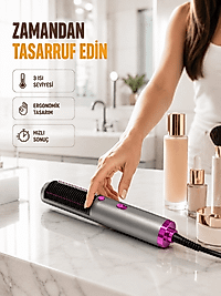 Saç Düzleştirme ve Hacimlendirme Fonksiyonlu Fırça