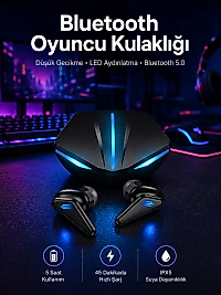 Kablosuz Bluetooth Bağlantılı Kulaklık ve Dokunmatik Ekran Akıllı Saat Arama Cevaplama