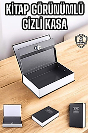 Kitap Görünümlü Kilitli Çelik Gizli Kasa UUCZKASA3