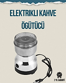 Kompakt Elektrikli Kahve ve Baharat Öğütücü | 14500 Devir, Şeffaf Kapaklı, Hediye İçin İdeal