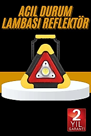 Reflektör Işıklı Ikaz Lambası Şarjlı Çok Fonksiyonlu Işıklı Üçgen Reflektör